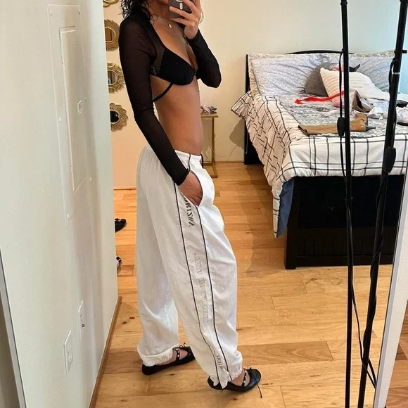 Women's White Joggers - Picture 4 of 8